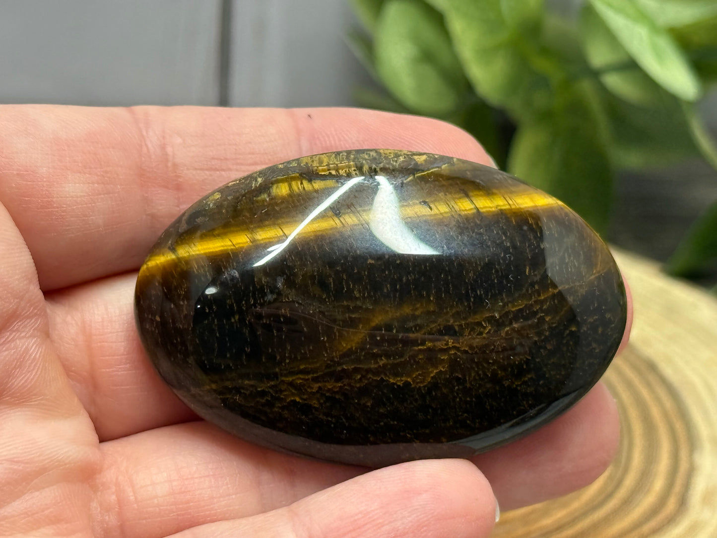 Tigers Eye Palm Stones