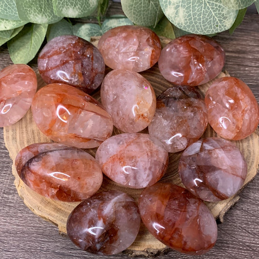 Fire Quartz Palm Stones