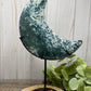 Moss Agate Moons on Stands (larger)