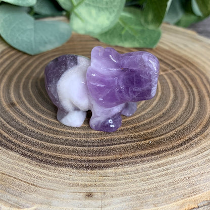 Elephant Crystal Carving - Small