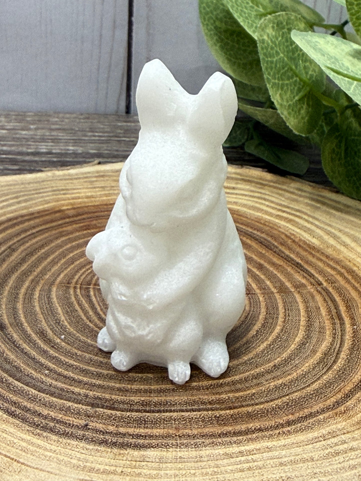 Rabbit Carving - Mom and Baby