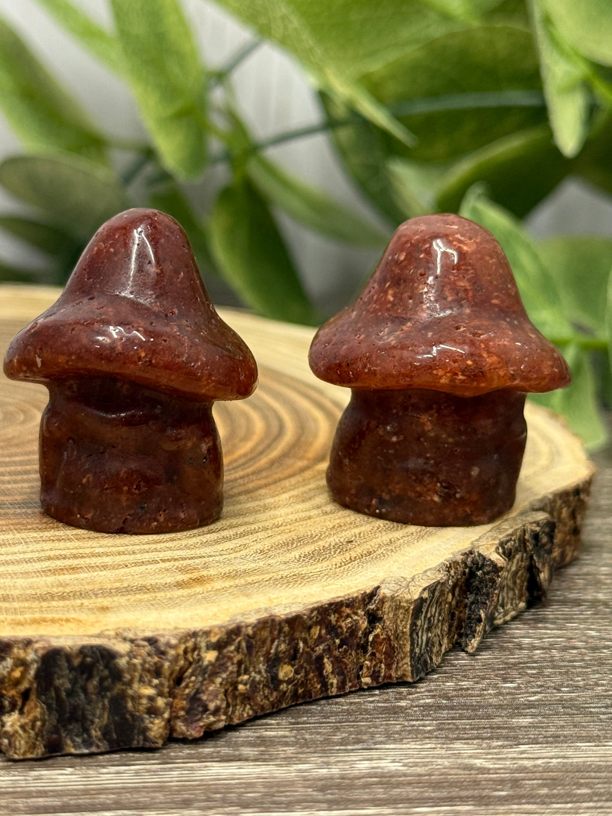 Crystal Ghost Carving With Mushroom Hat