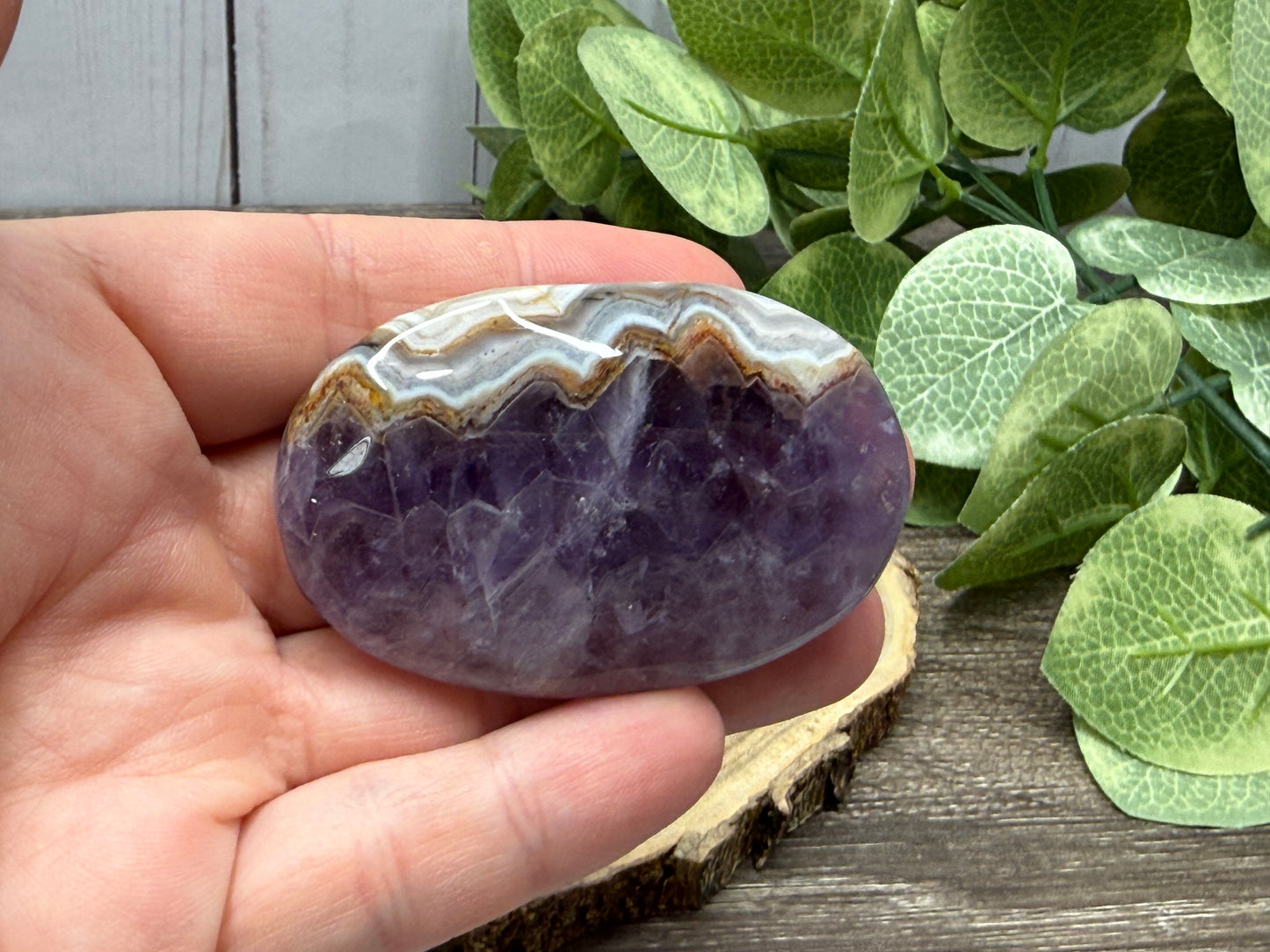 Amethyst and Agate Palm Stones