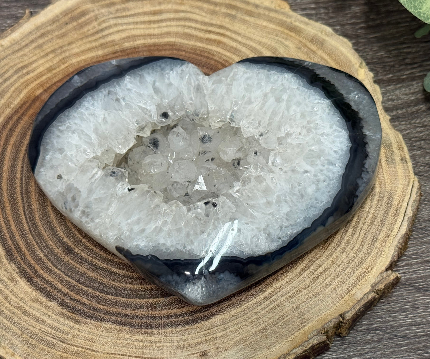 Black Agate Hearts