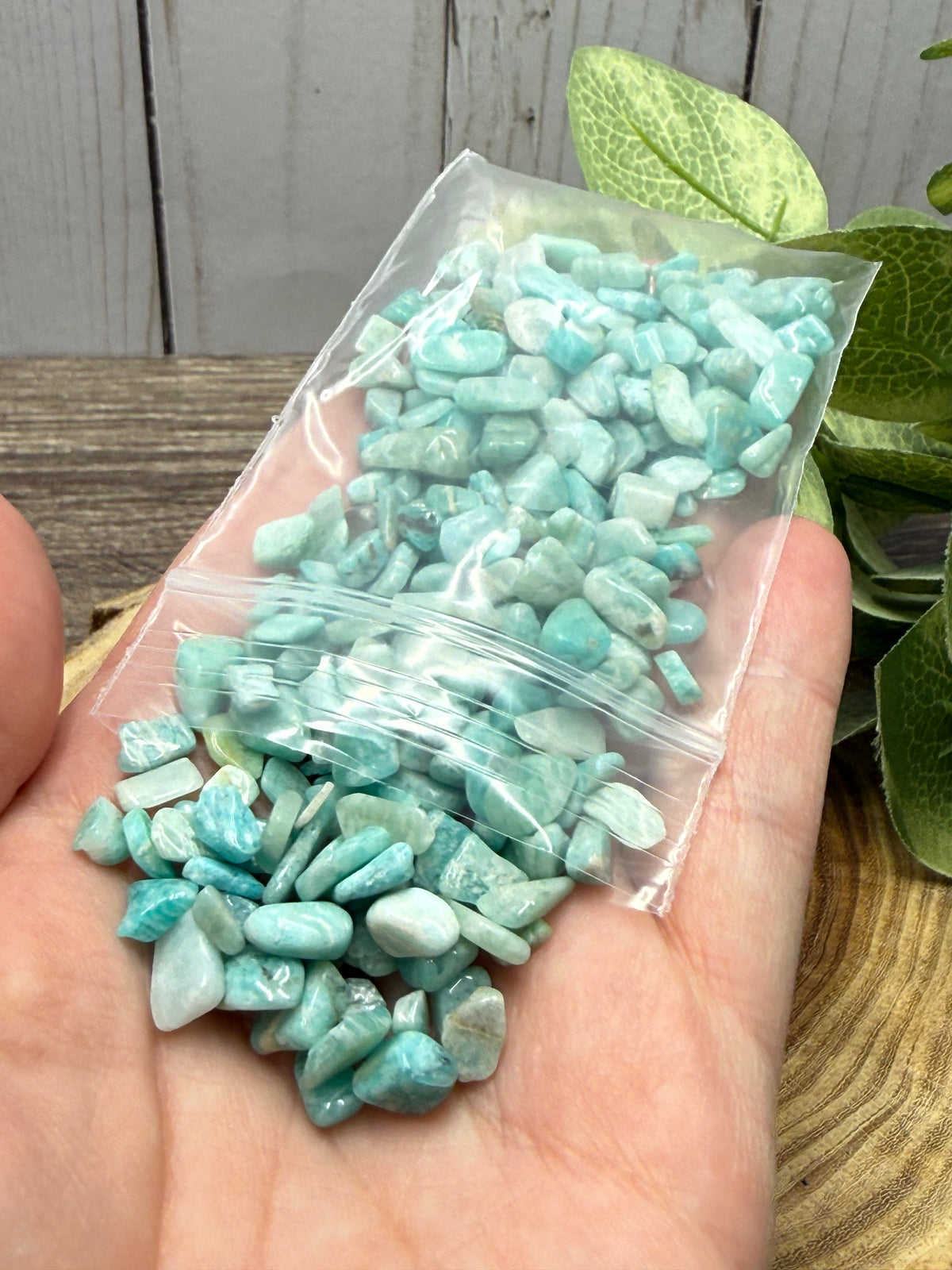 Amazonite Crystal Chip Bottle or Bag