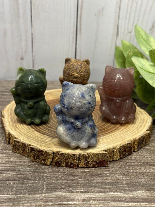 Lucky Cat Carvings