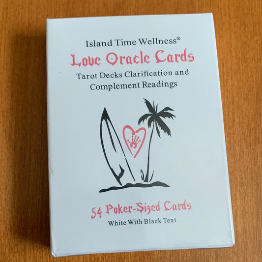 Island Time Wellness Love Oracle(white) - 54 Cards Pocket Mini Size