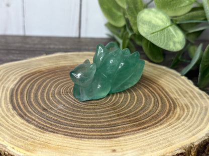 Nine Tailed Fox Fluorite Carvings