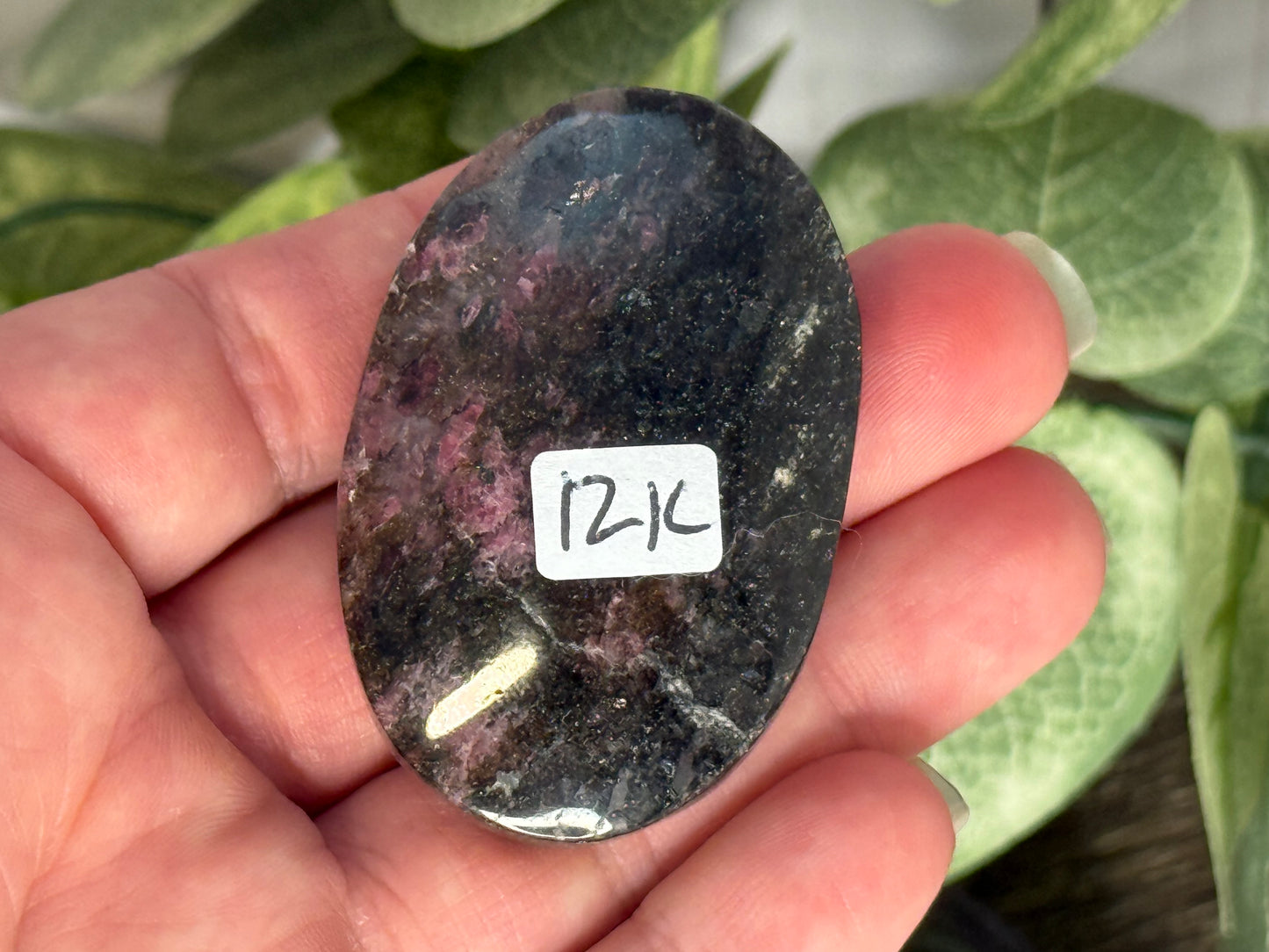 Rhodonite Palm Stone