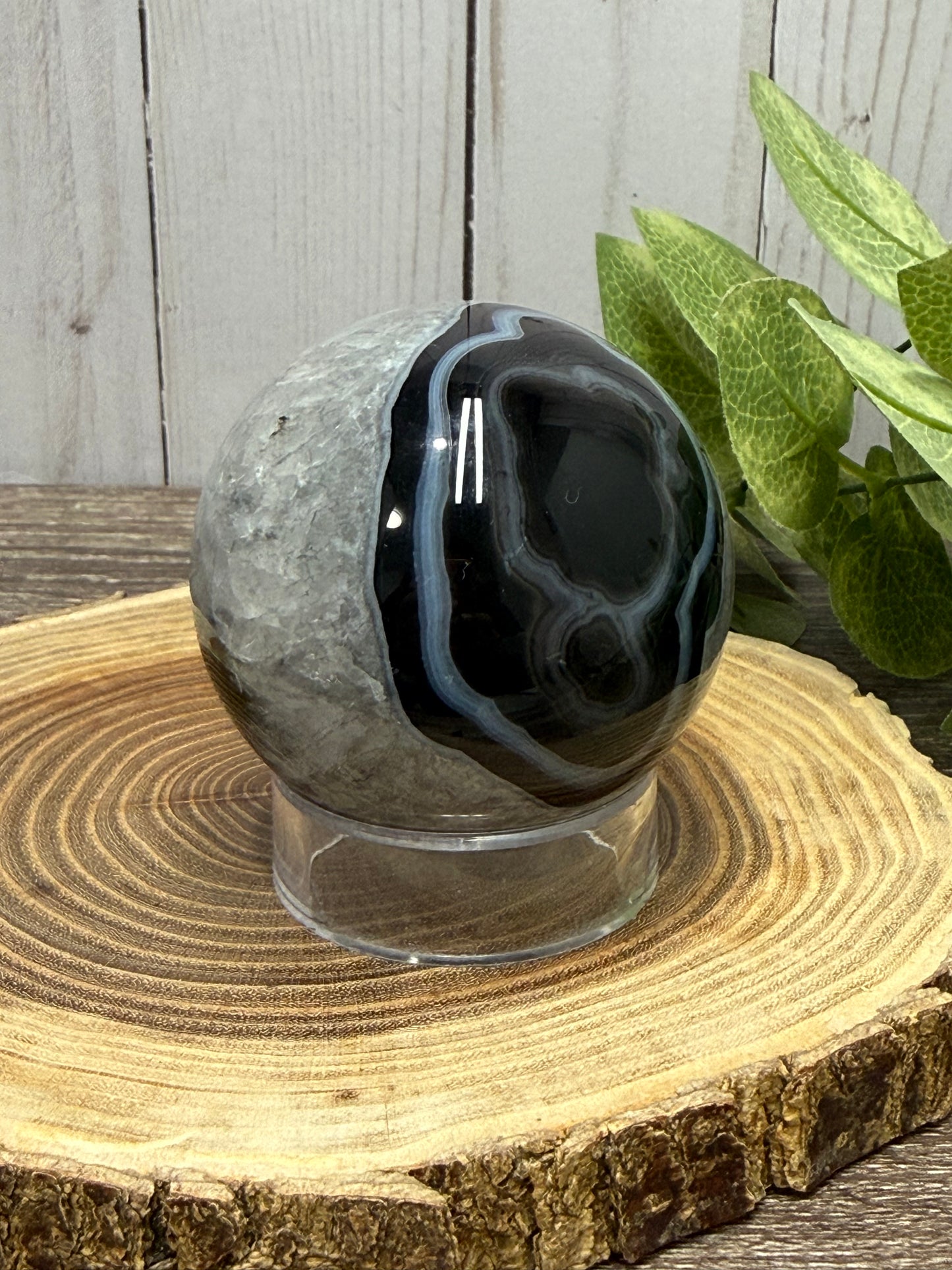 Black Agate Sphere