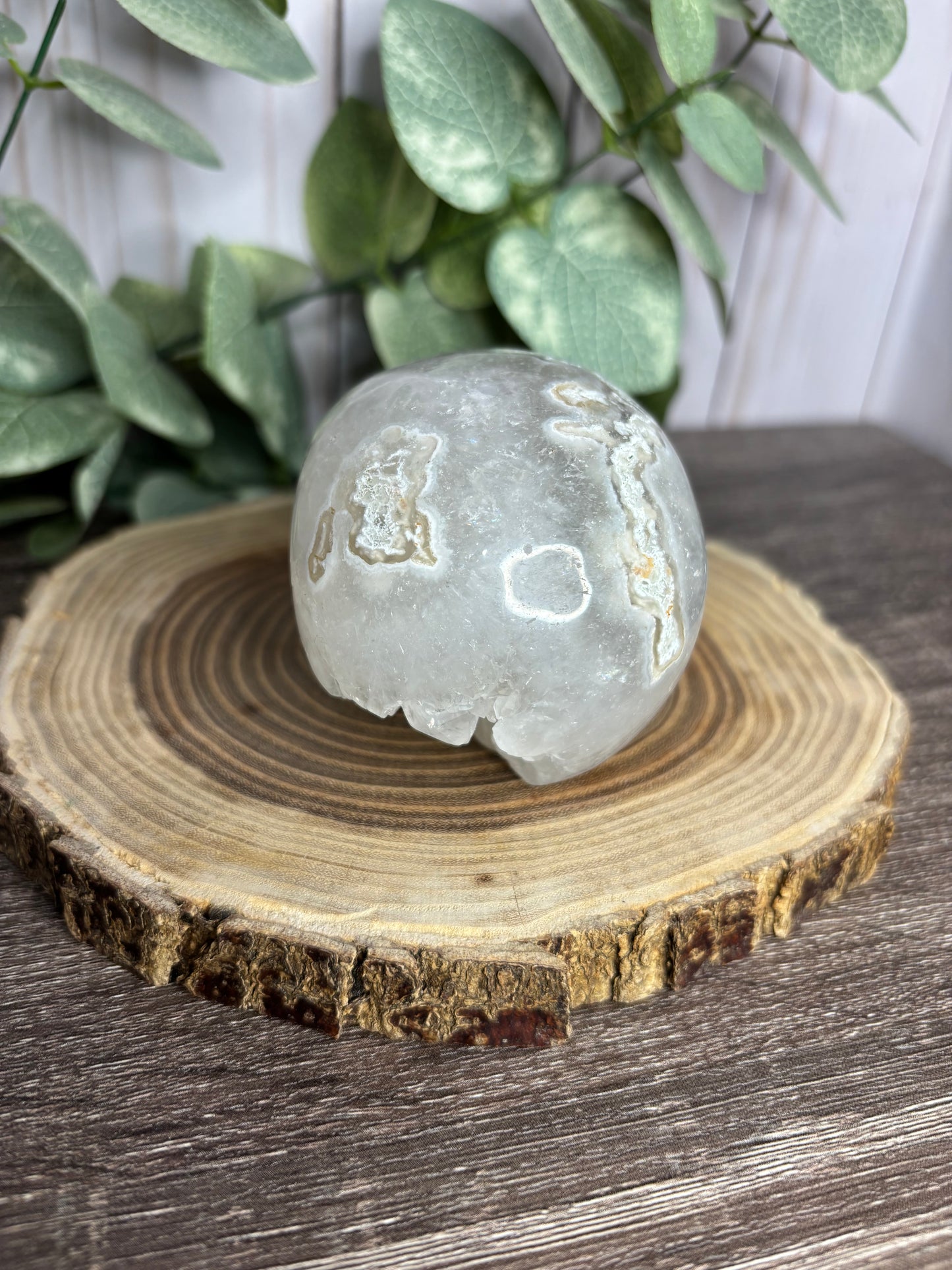 Moss Agate Skull