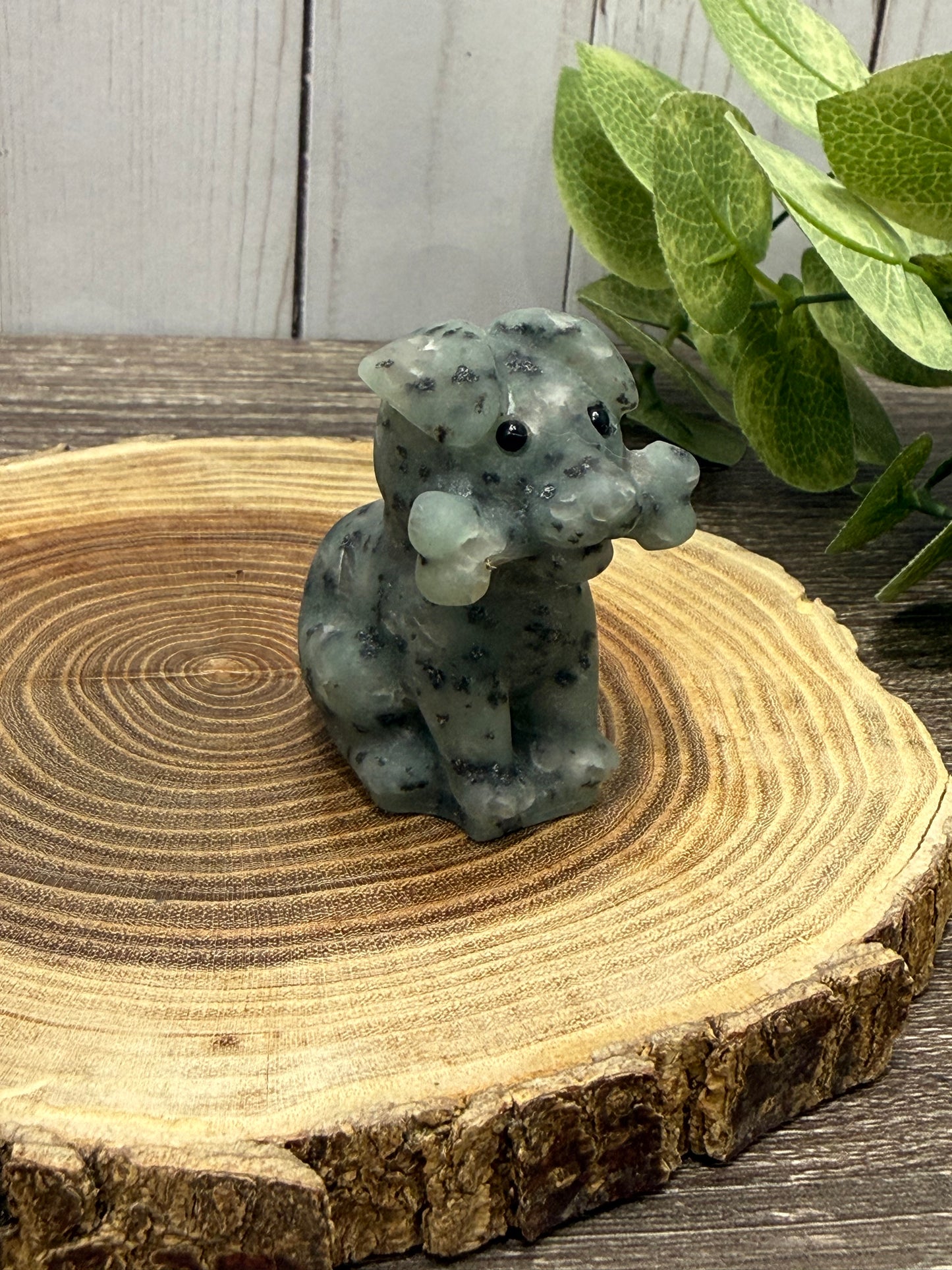 Dog With Bone Carvings