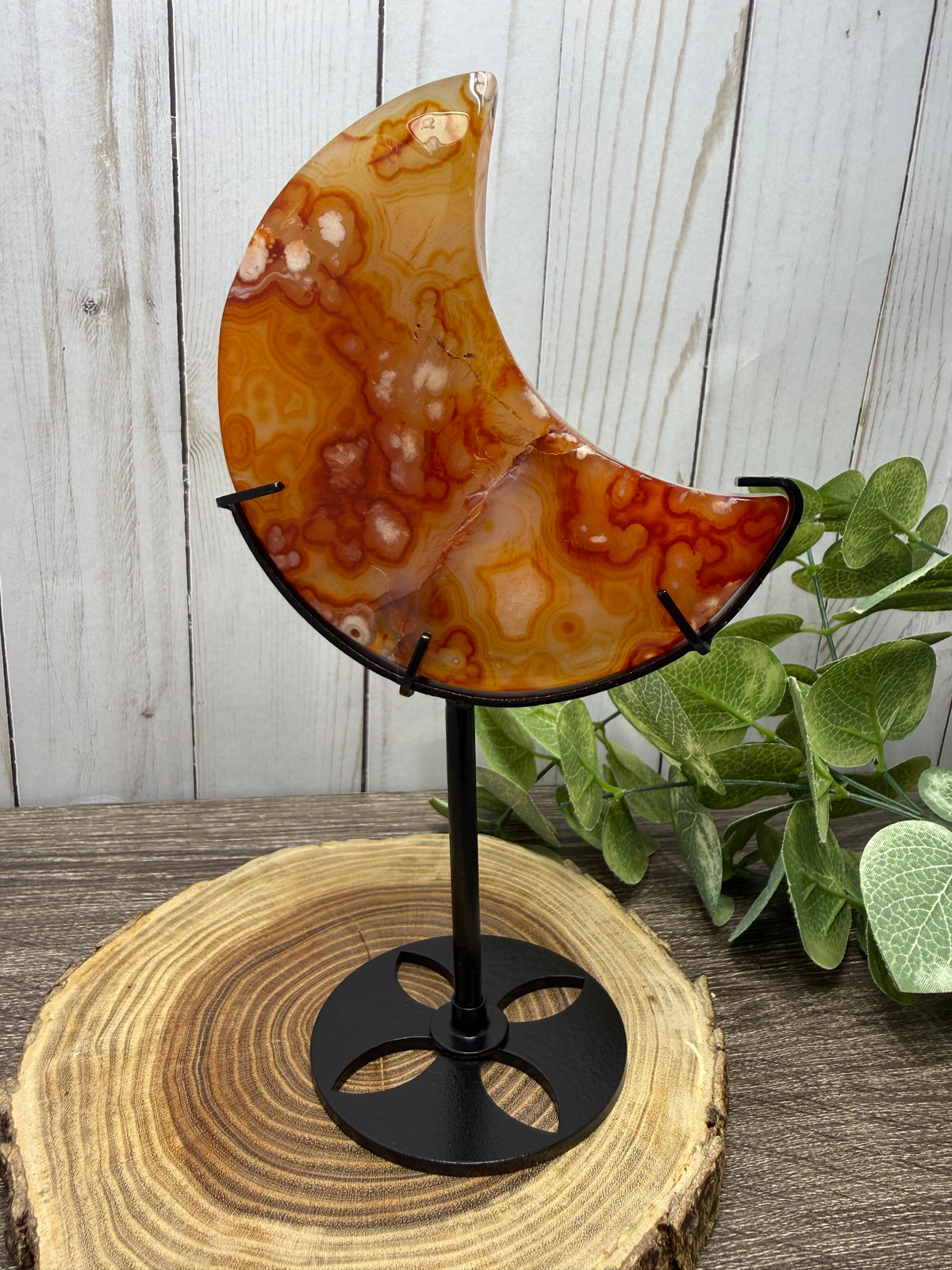 Carnelian Moons on Stands