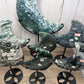 Moss Agate Moons on Stands (larger)
