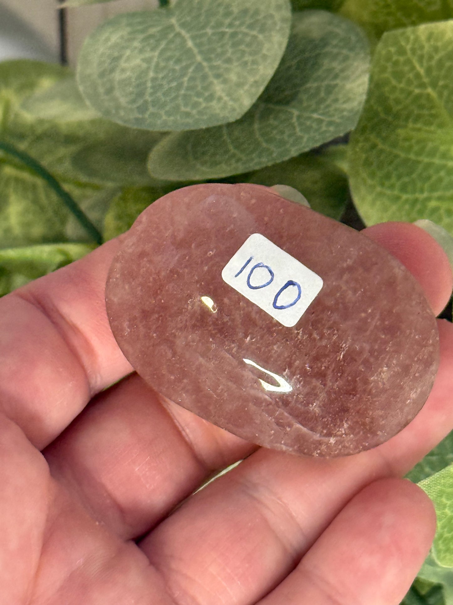 Strawberry Quartz Palm Stone