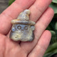 Moonstone Ghost with Witch Hat Carving