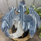 Agate Dragon on Black Stand that Rotates