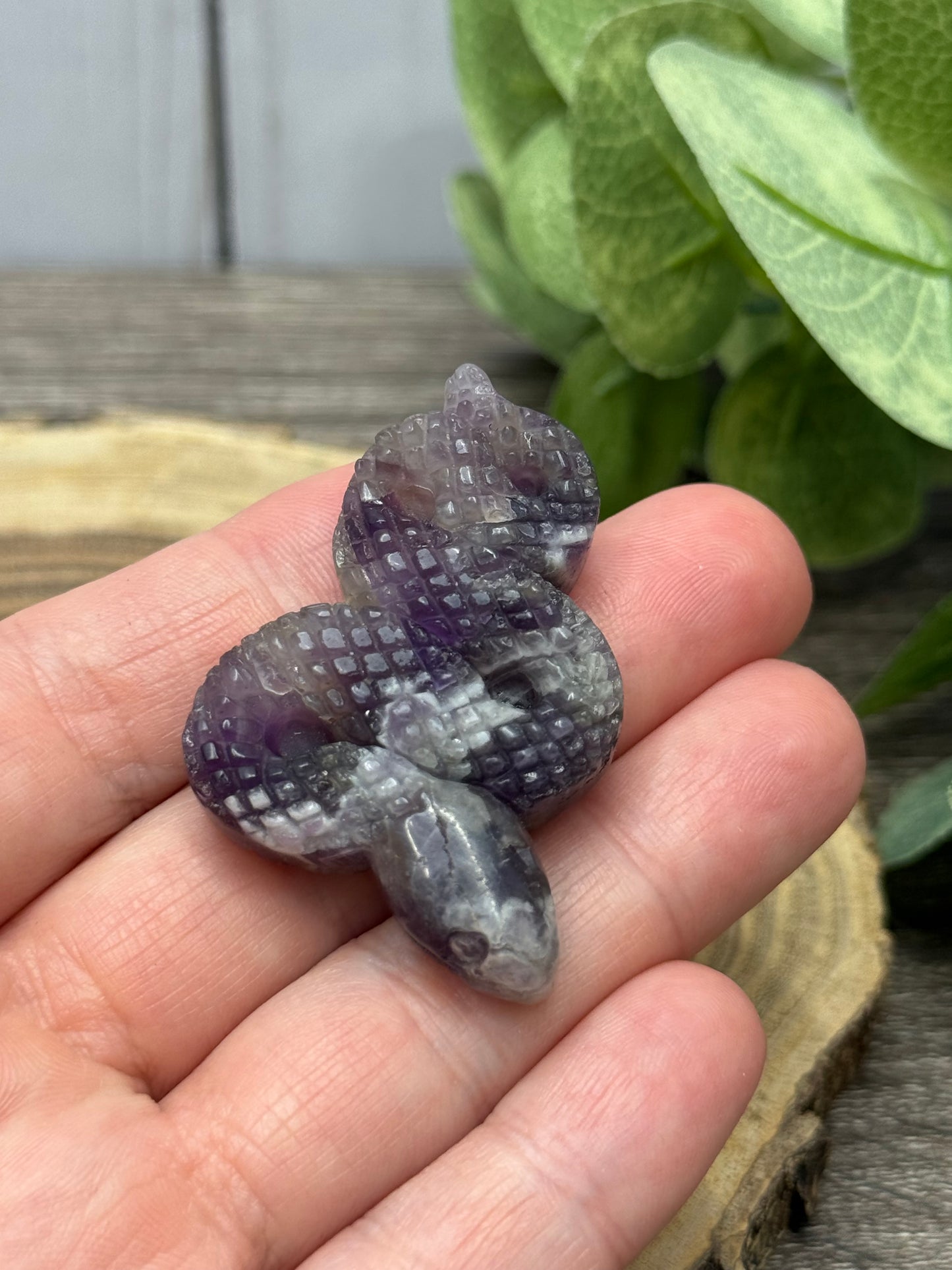 Snakes - Rhodonite and chevron amethyst