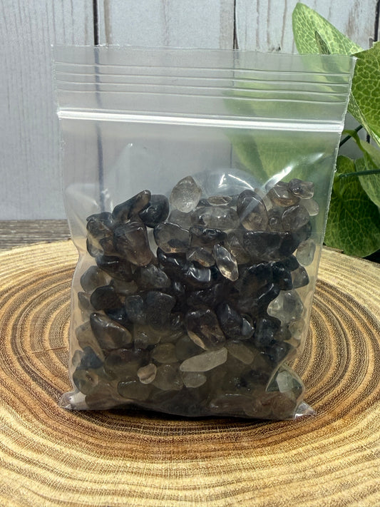 Smokey Quartz Crystal Chip Bag