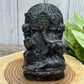 Ganesh Garnet and Astrophyllite Carving - Statement Piece
