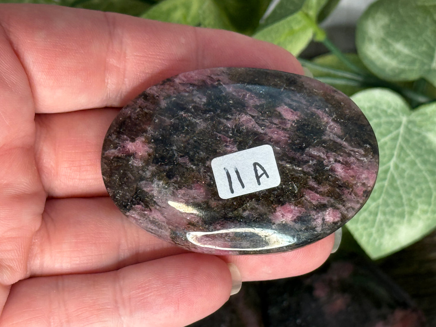 Rhodonite Palm Stone