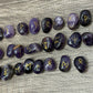 Amethyst Rune Stones Set Crystal with Elder Futhark Letterings - Set 1