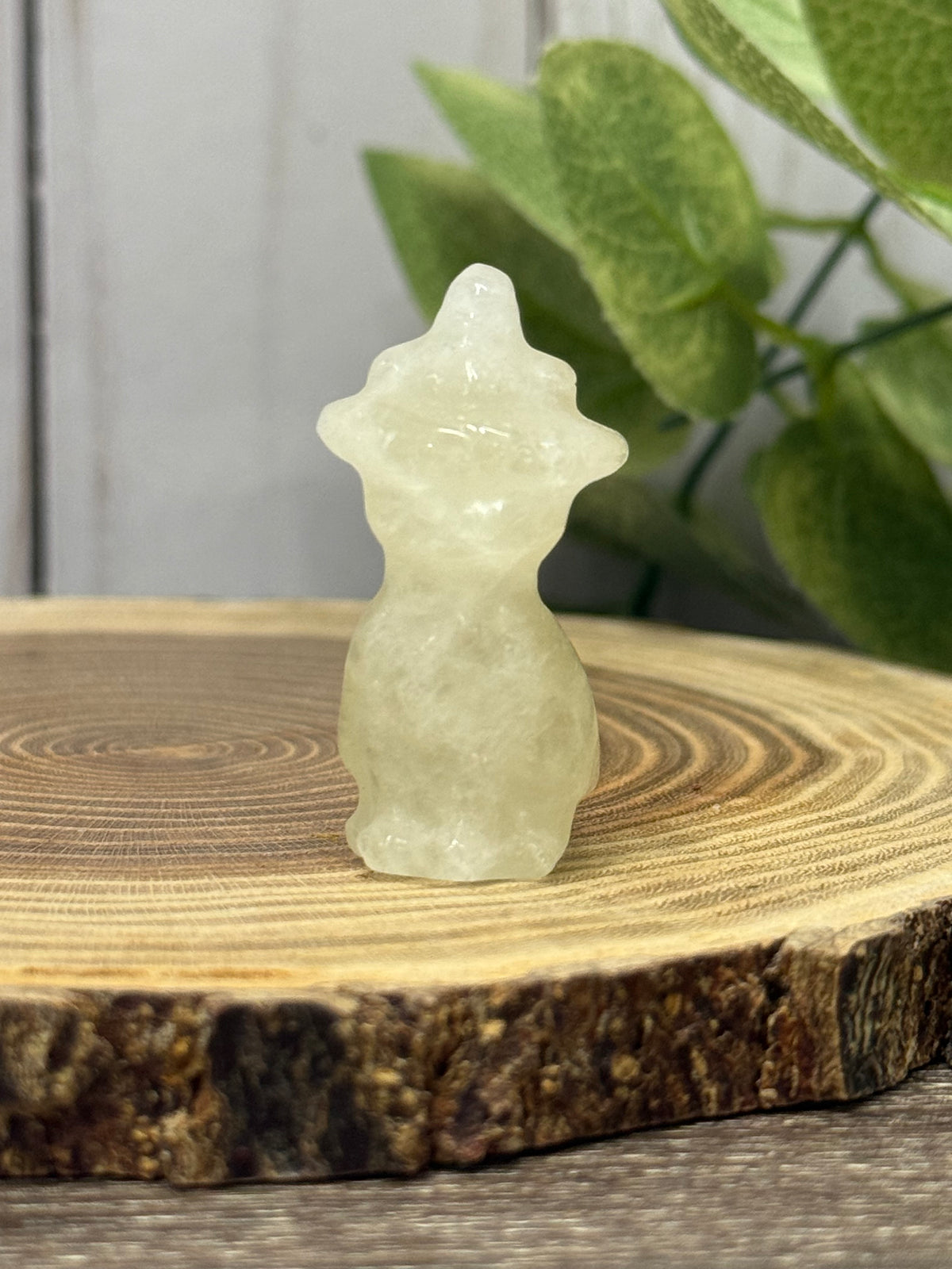 Crystal Cats with Hats Carvings
