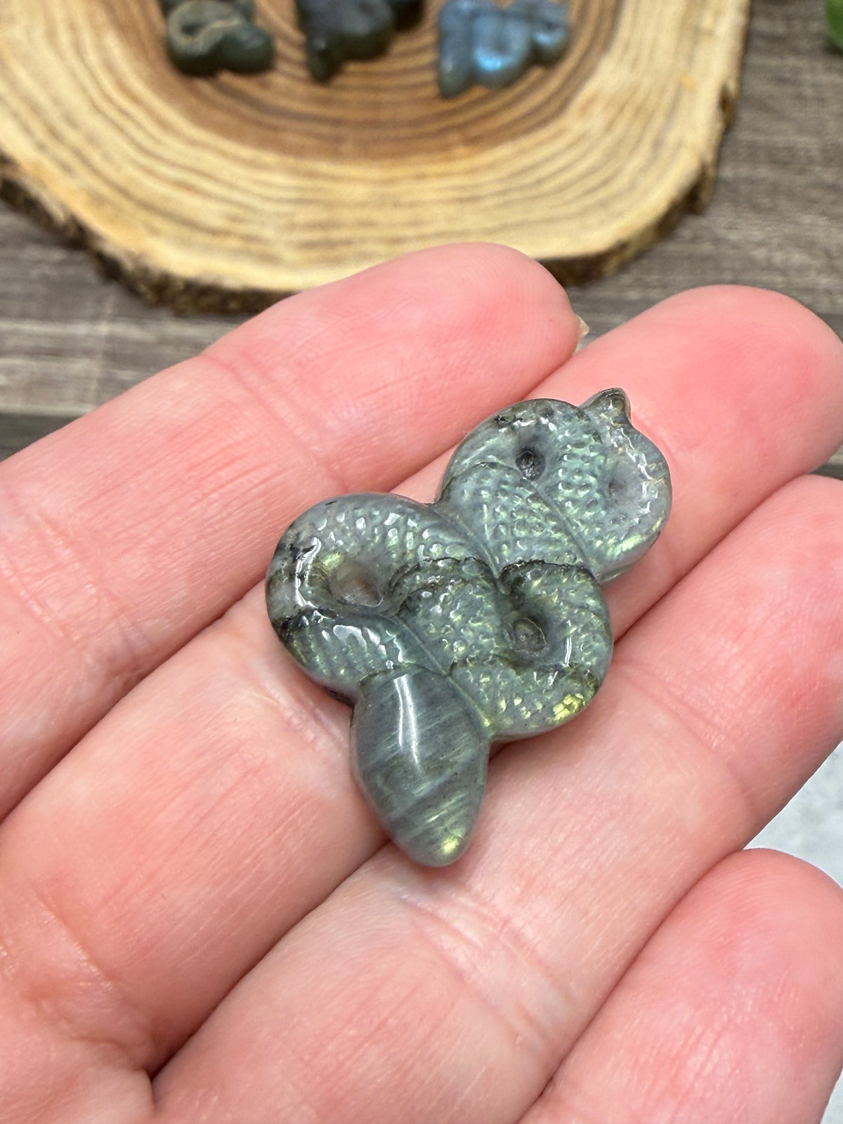 Small Labradorite Snake Carving