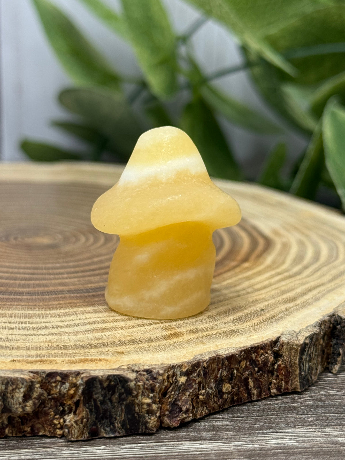 Crystal Ghost Carving With Mushroom Hat