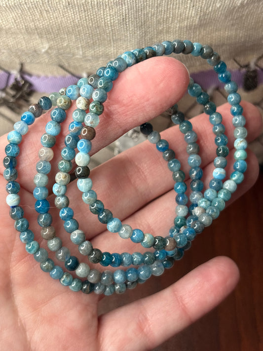 Blue Apatite - Bracelet 4 mm