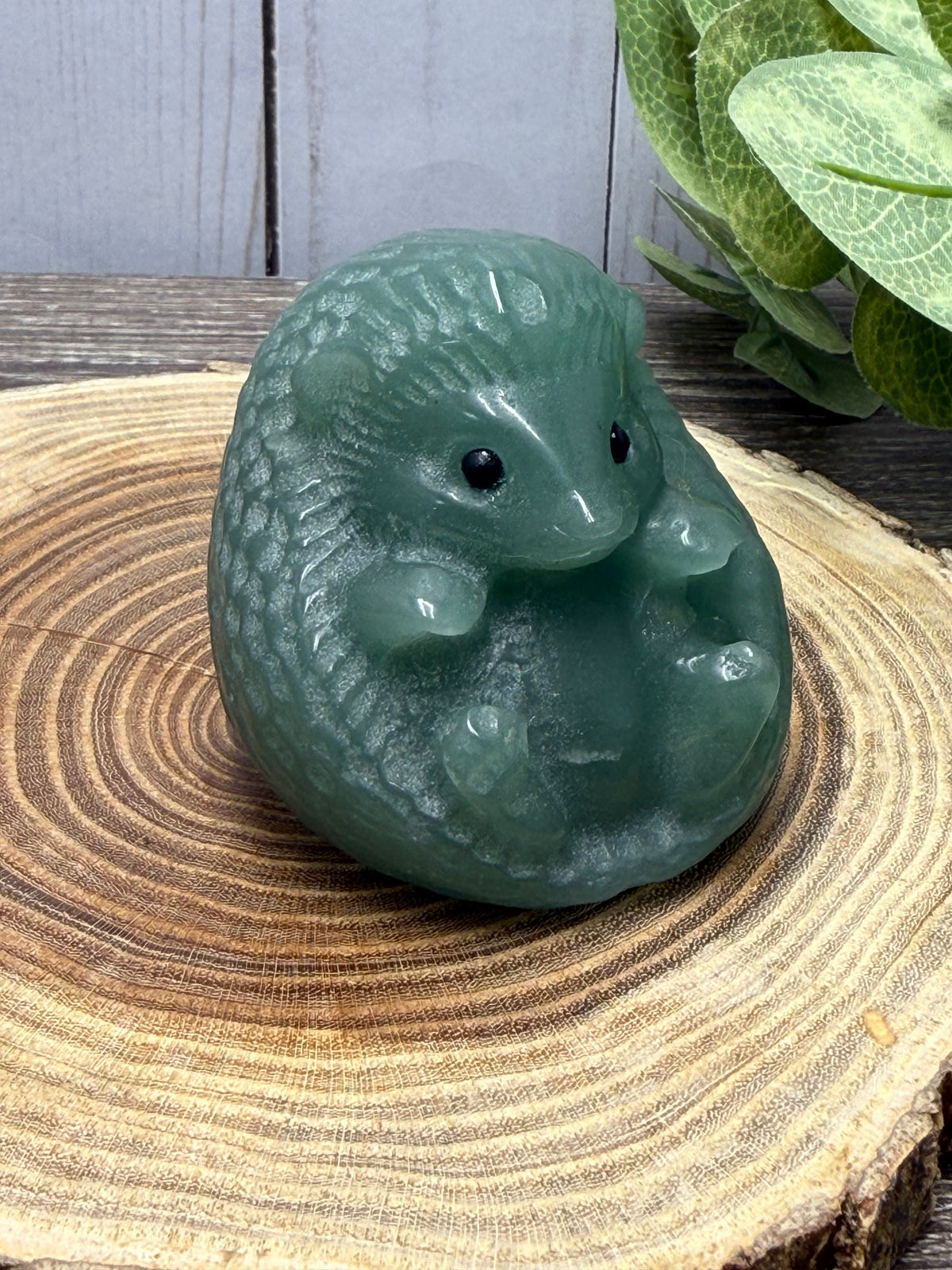 Hedgehog Crystal Carvings