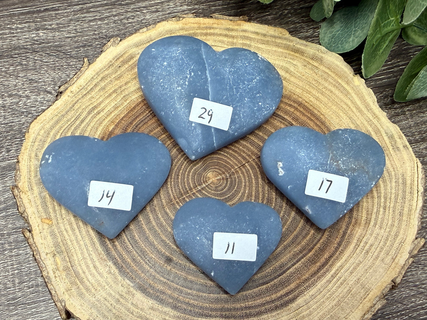 Angelite Carved Hearts