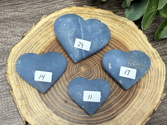 Angelite Carved Hearts