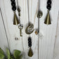 Witch Bells for Home Protection - 3 Bronze Bells, 1 jar, and charms
