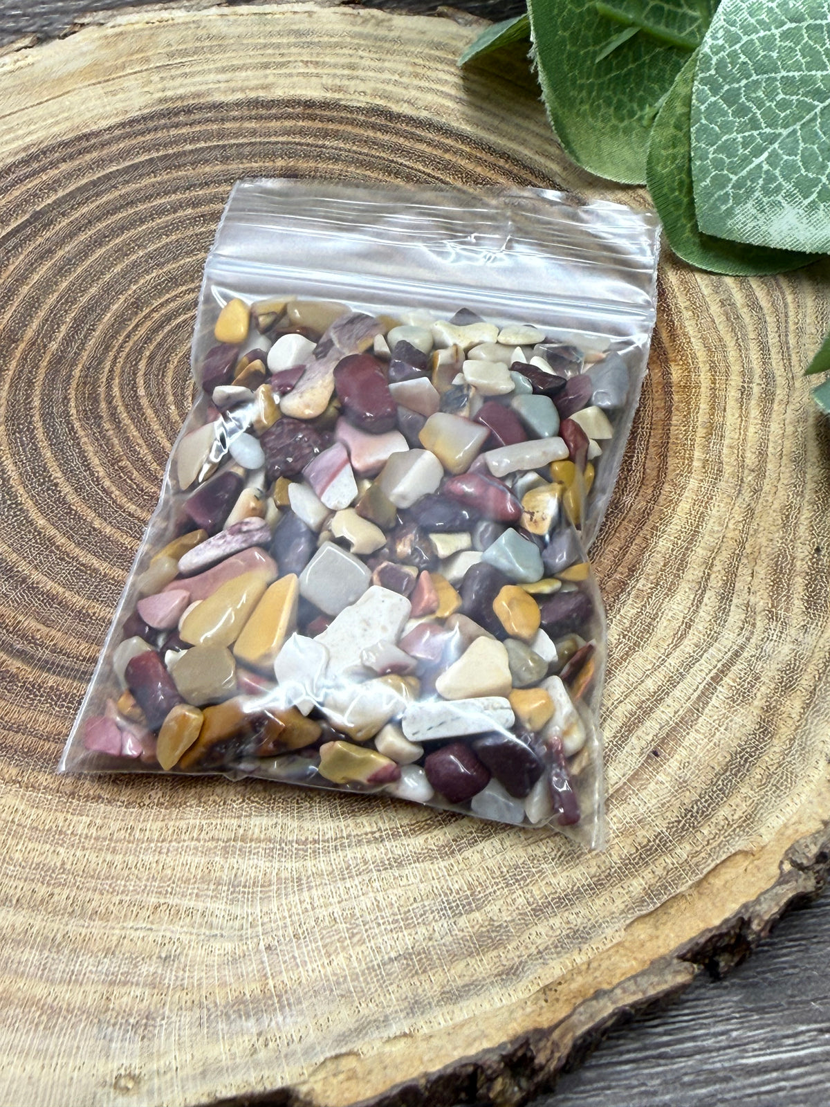 Mookaite Crystal Chip Bag
