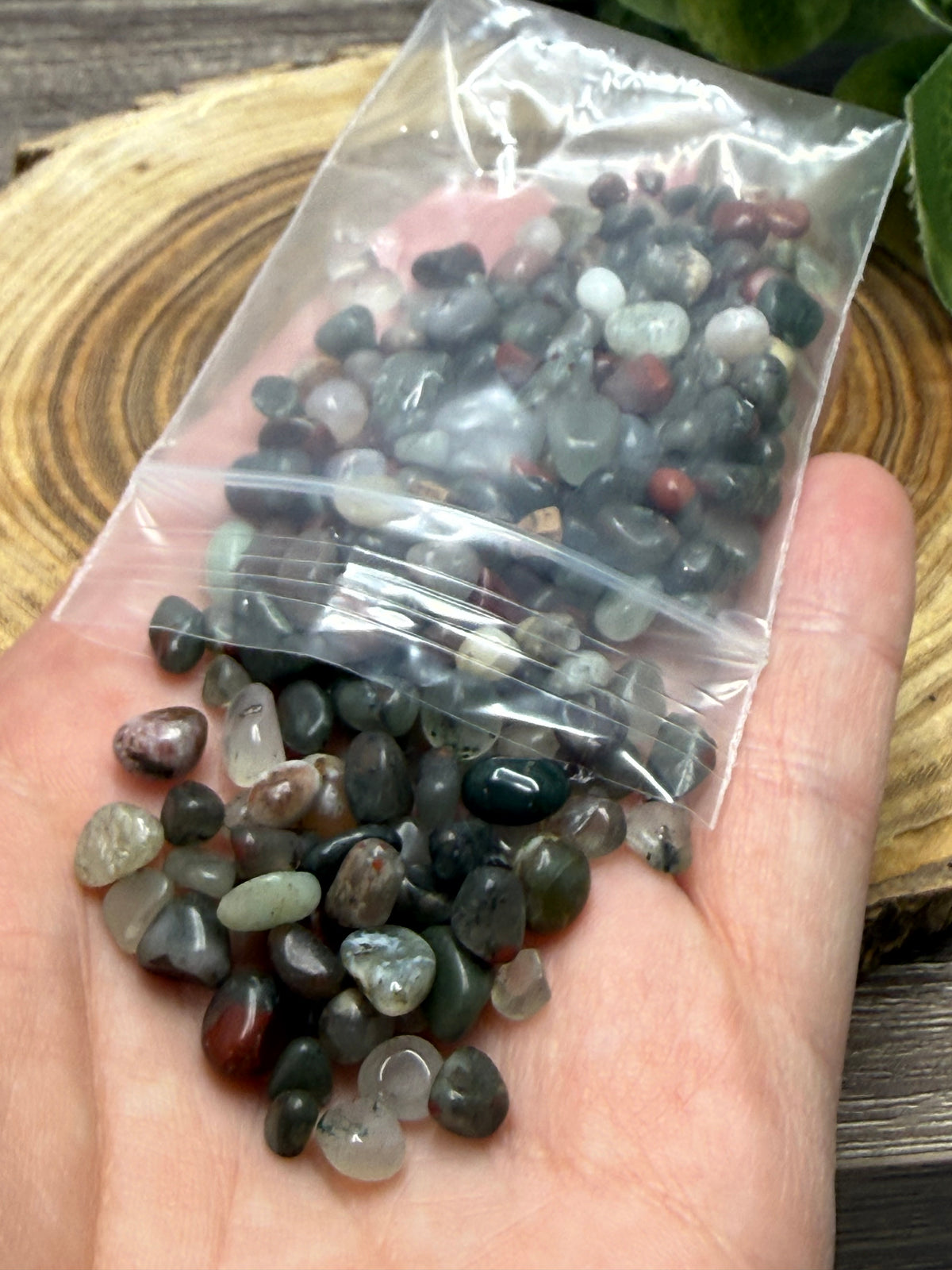 African Bloodstone Crystal Chip Bag