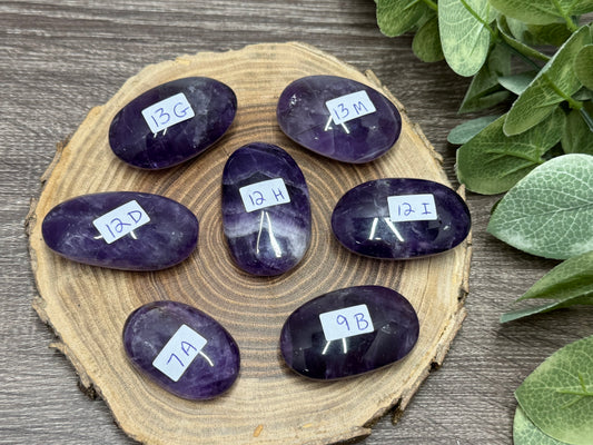 Chevron Amethyst Palm Stone