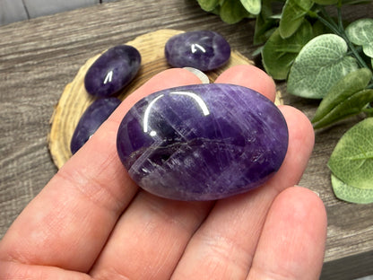 Chevron Amethyst Palm Stone