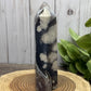 Black Flower Agate Towers
