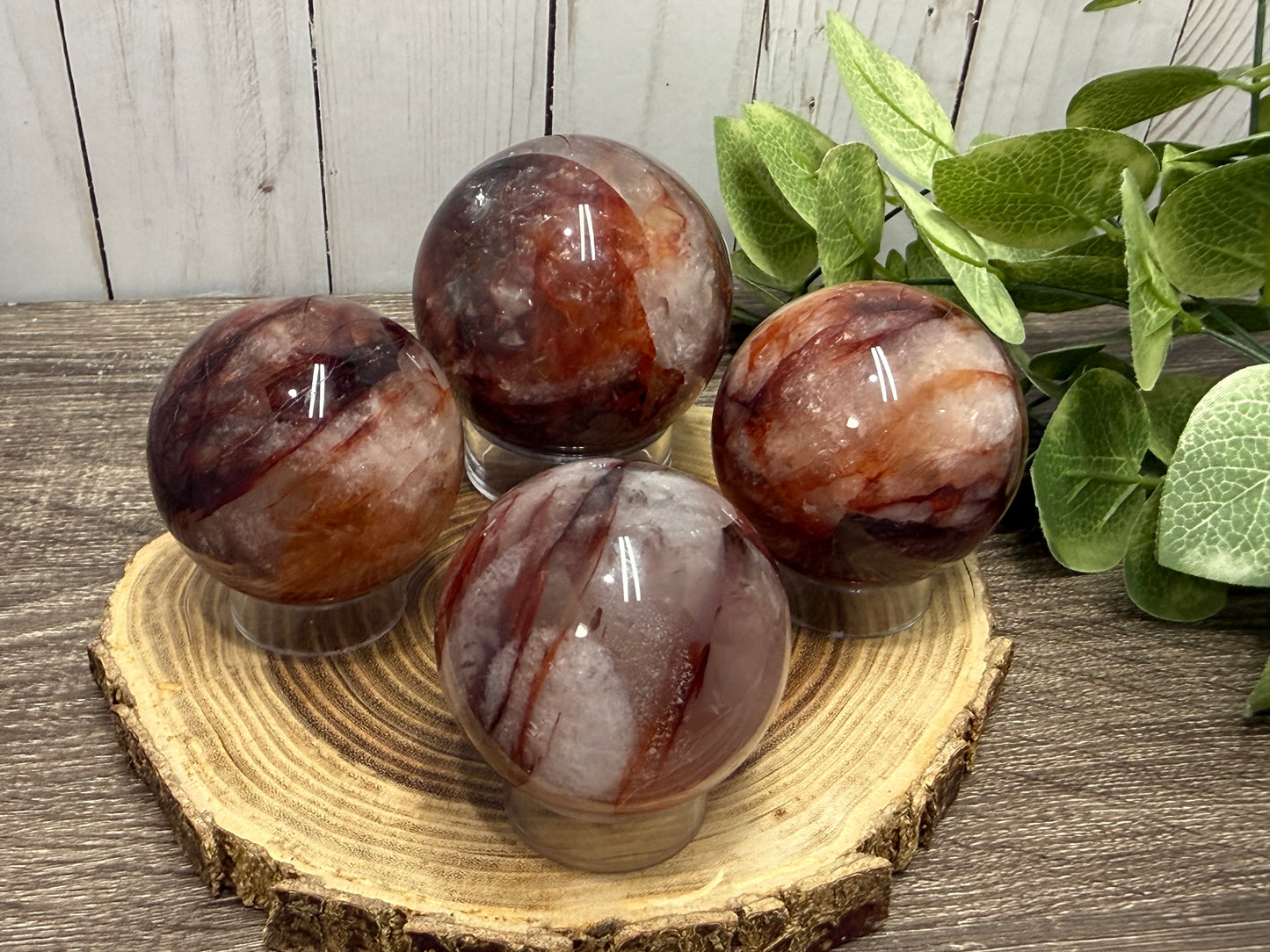 Fire Quartz Spheres