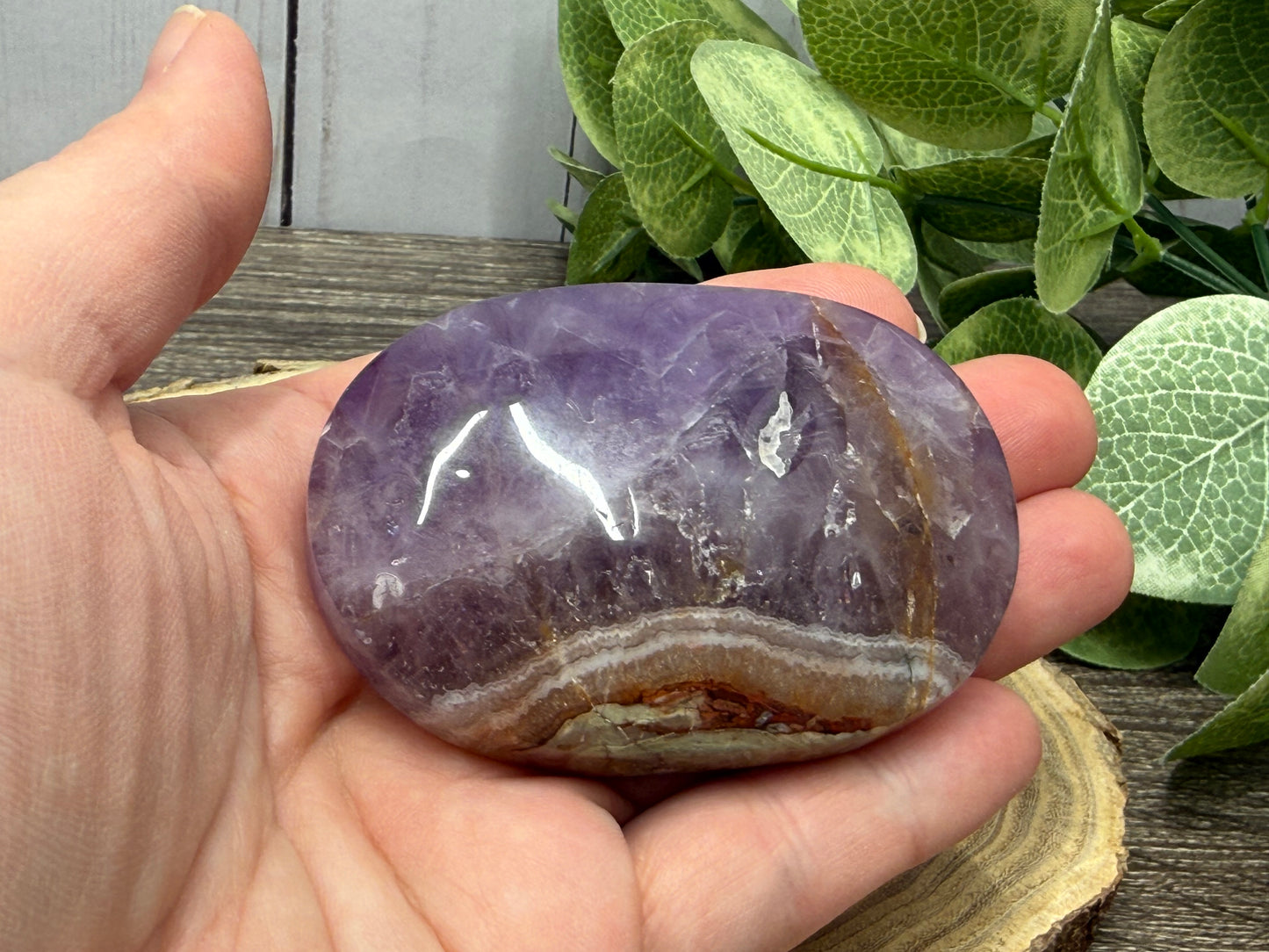 Amethyst and Agate Palm Stones