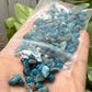 Blue Apatite Crystal Chip Bag