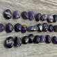 Amethyst Rune Stones Set Crystal with Elder Futhark Letterings - Set 1