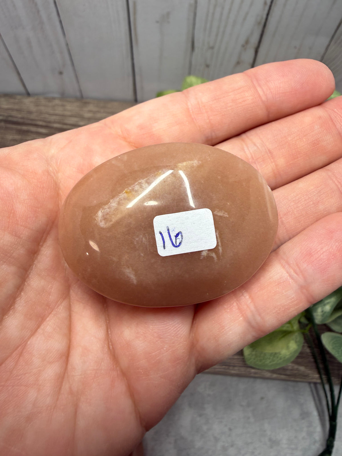 Peach Moonstone Palm Stones