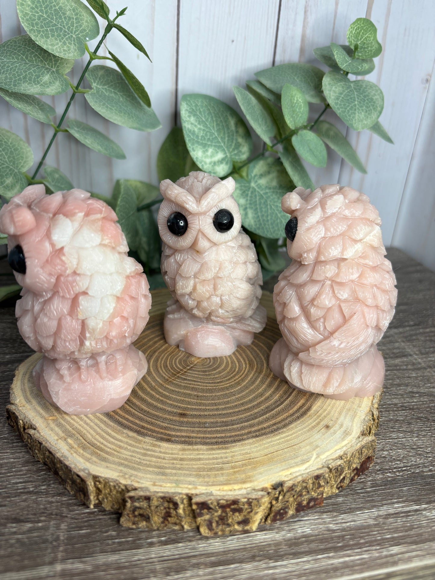 Pink Opal Owls