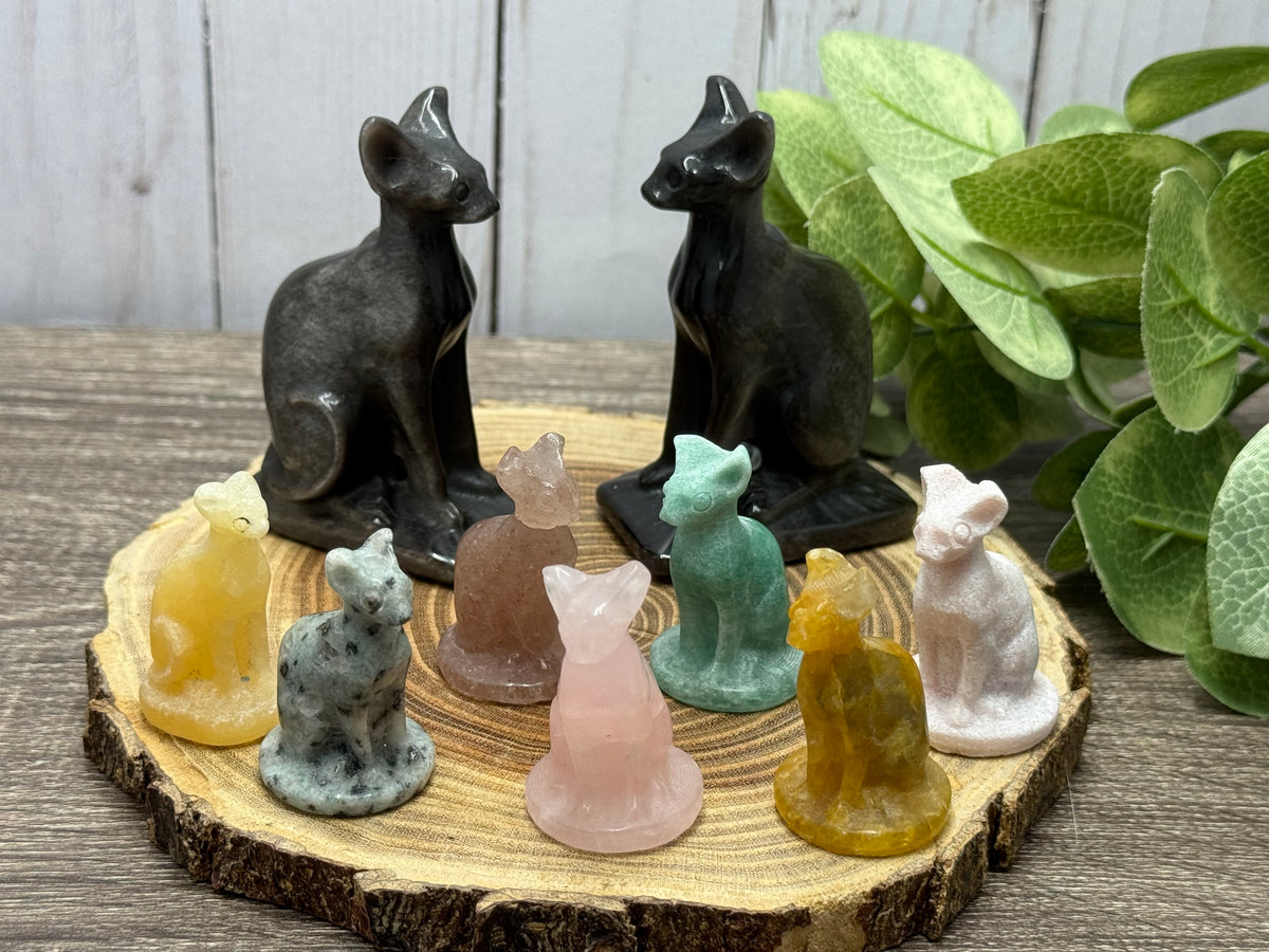 Bast (Bastet) Sphinx Cat Carvings