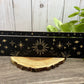 Card Stand, Card Holder, Card Board - Wooden Rectangle Sun, Crystals, Stars, Moon, Planet (Black)