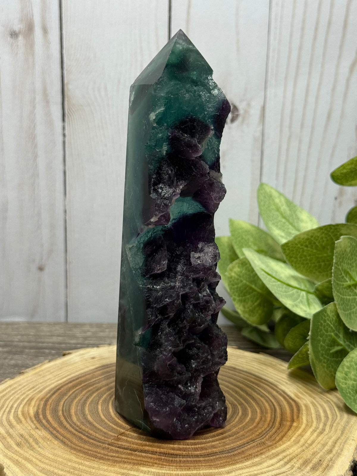 Fluorite Towers with Rough Edge