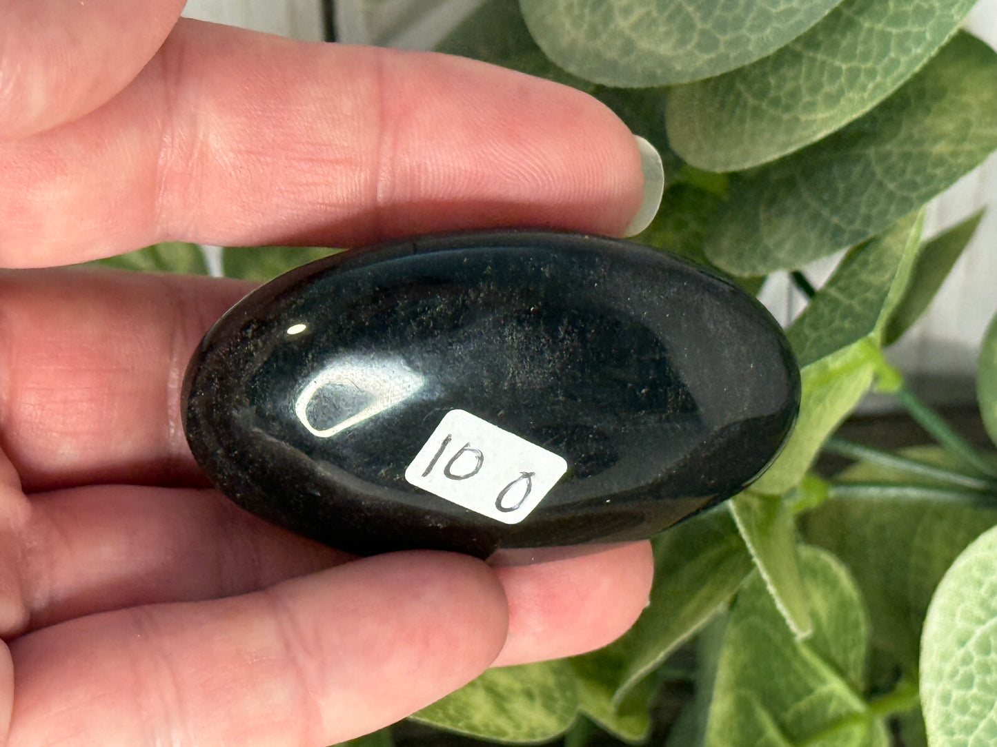 Obsidian - Silver Sheen Palm Stones