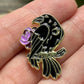 Crow & Rose Moon Pin